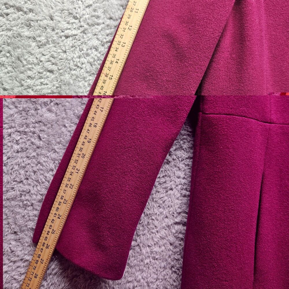 Talbots Magenta Pink Wool Mid Length Coat Size 16 Colorful - Picture 7 of 10